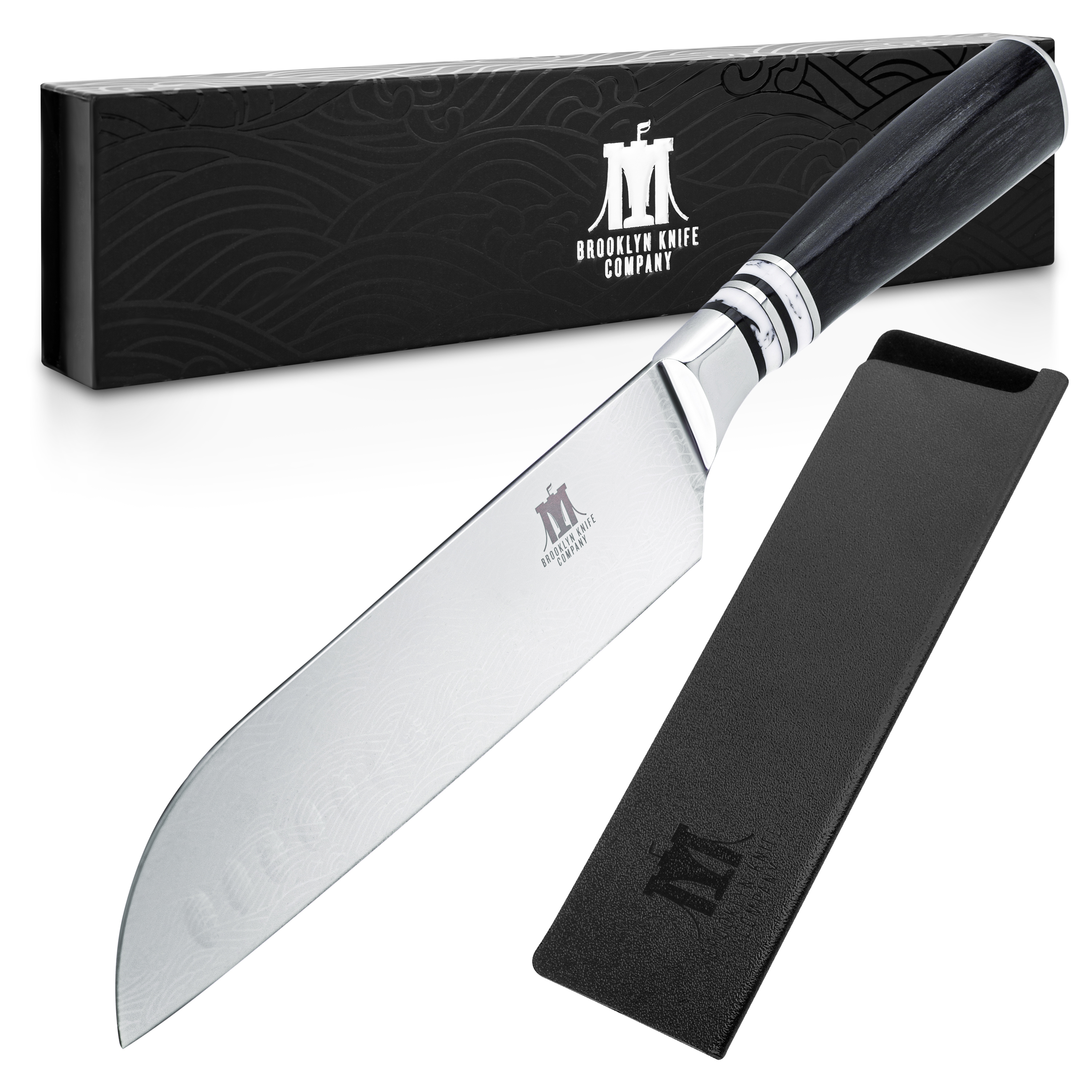 Japanese Seigaiha Santoku Knife 7Inch Brooklyn Knife Company